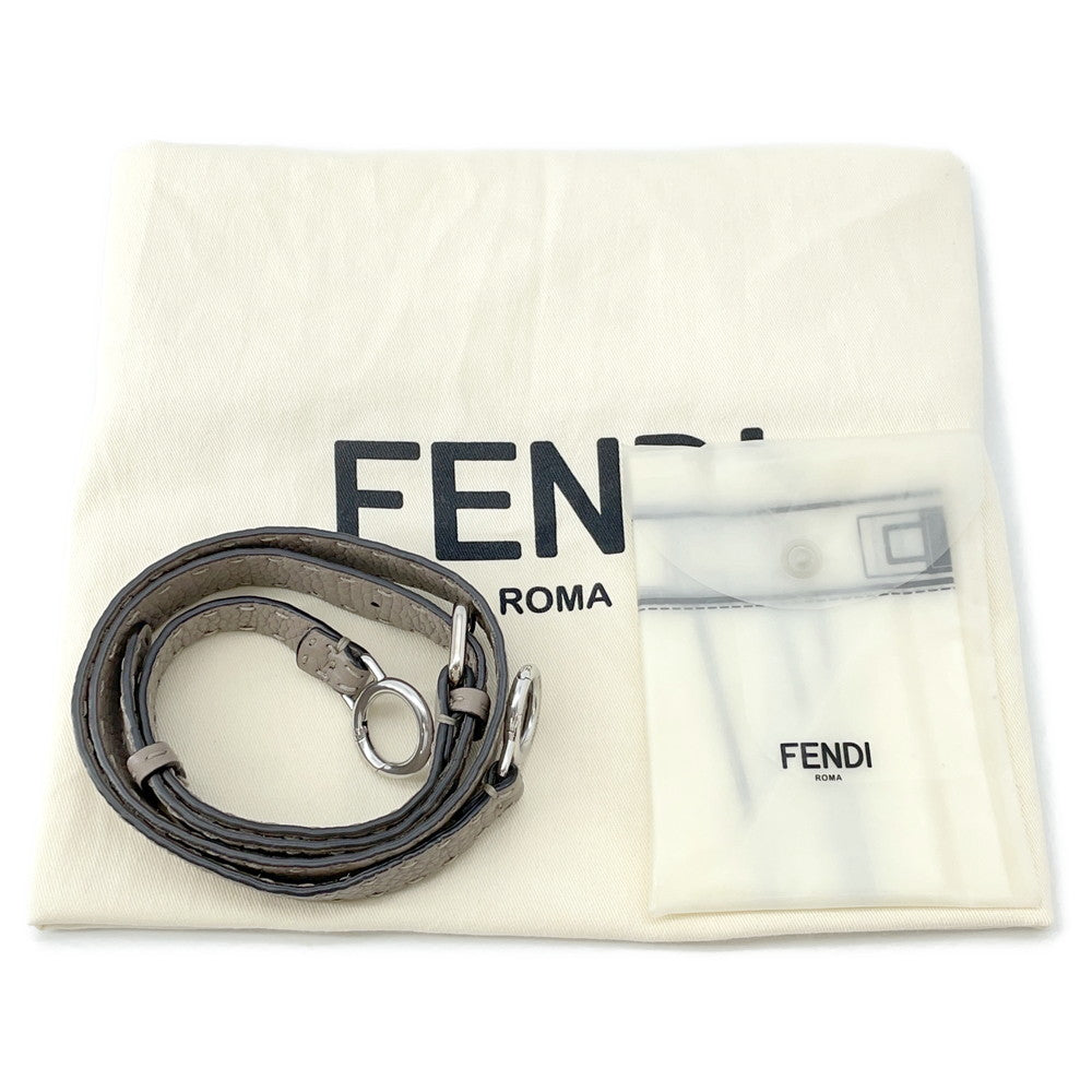 FENDI Peekaboo Selleria Greige8BN290 Leather Size regular
