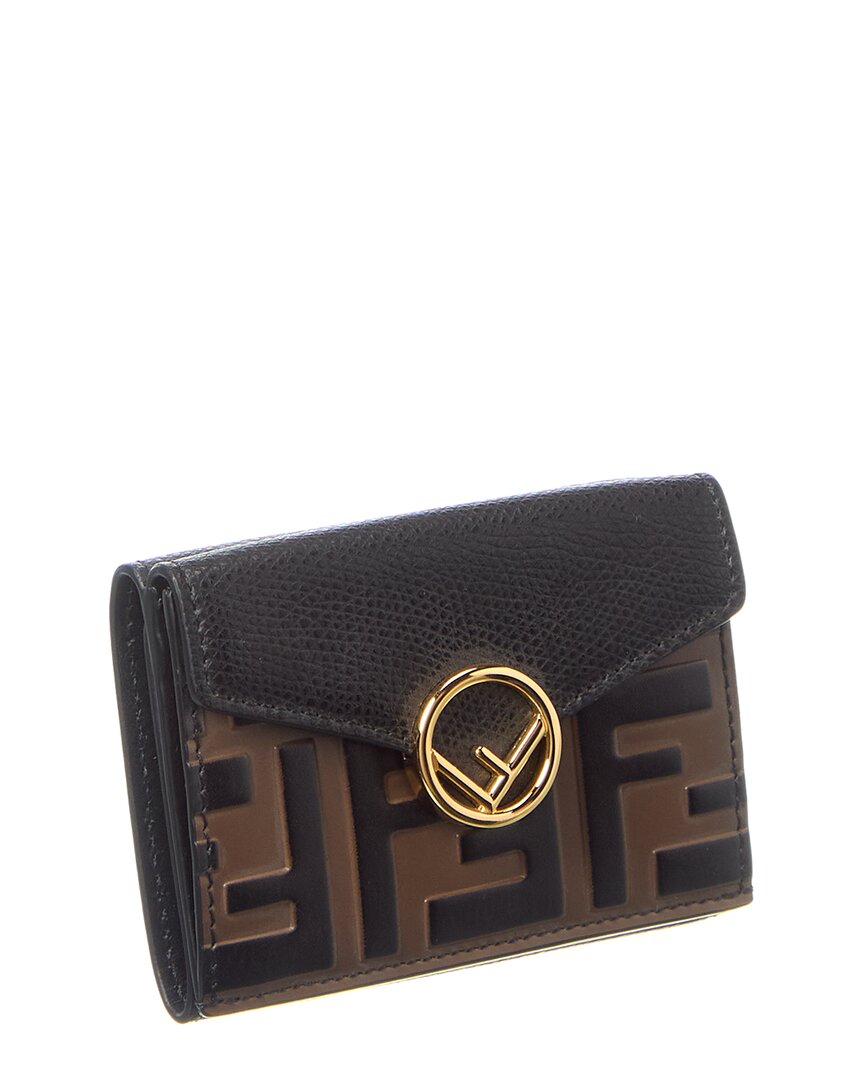 Fendi Micro Trifold Leather Wallet