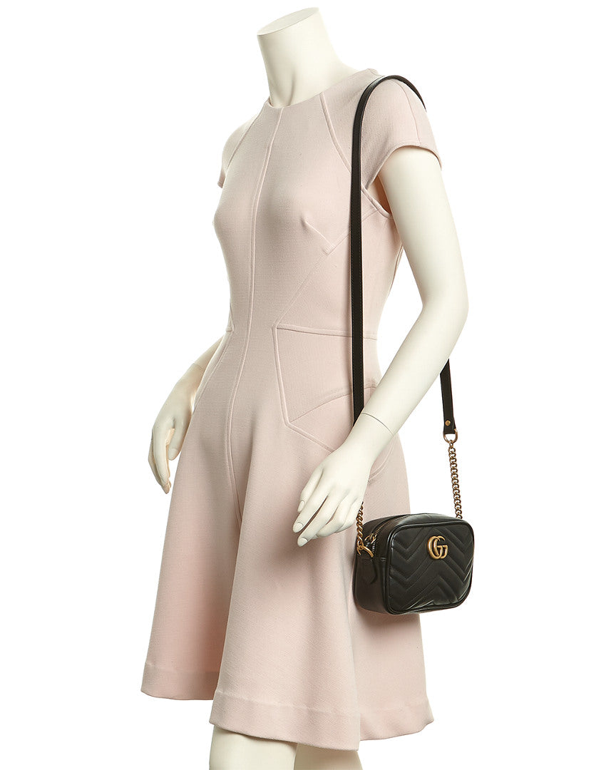 Gucci Gg Marmont Mini Matelasse Leather Crossbody Camera Bag