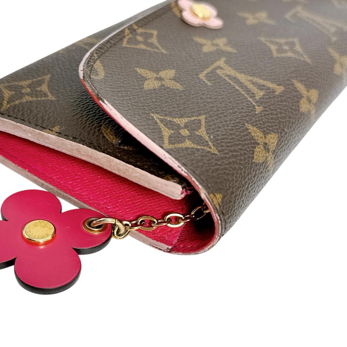 LOUIS VUITTON Long Wallet Purse M64202 Monogram canvas Brown Long Wallet Purse Monogram Portefeuille Emily Women