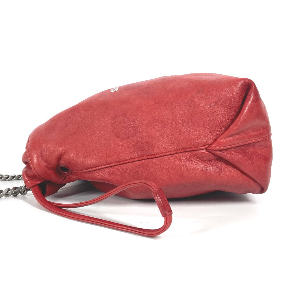 SAINT LAURENT PARIS Shoulder Bag 583328 leather Red With porch Teddy Small Women