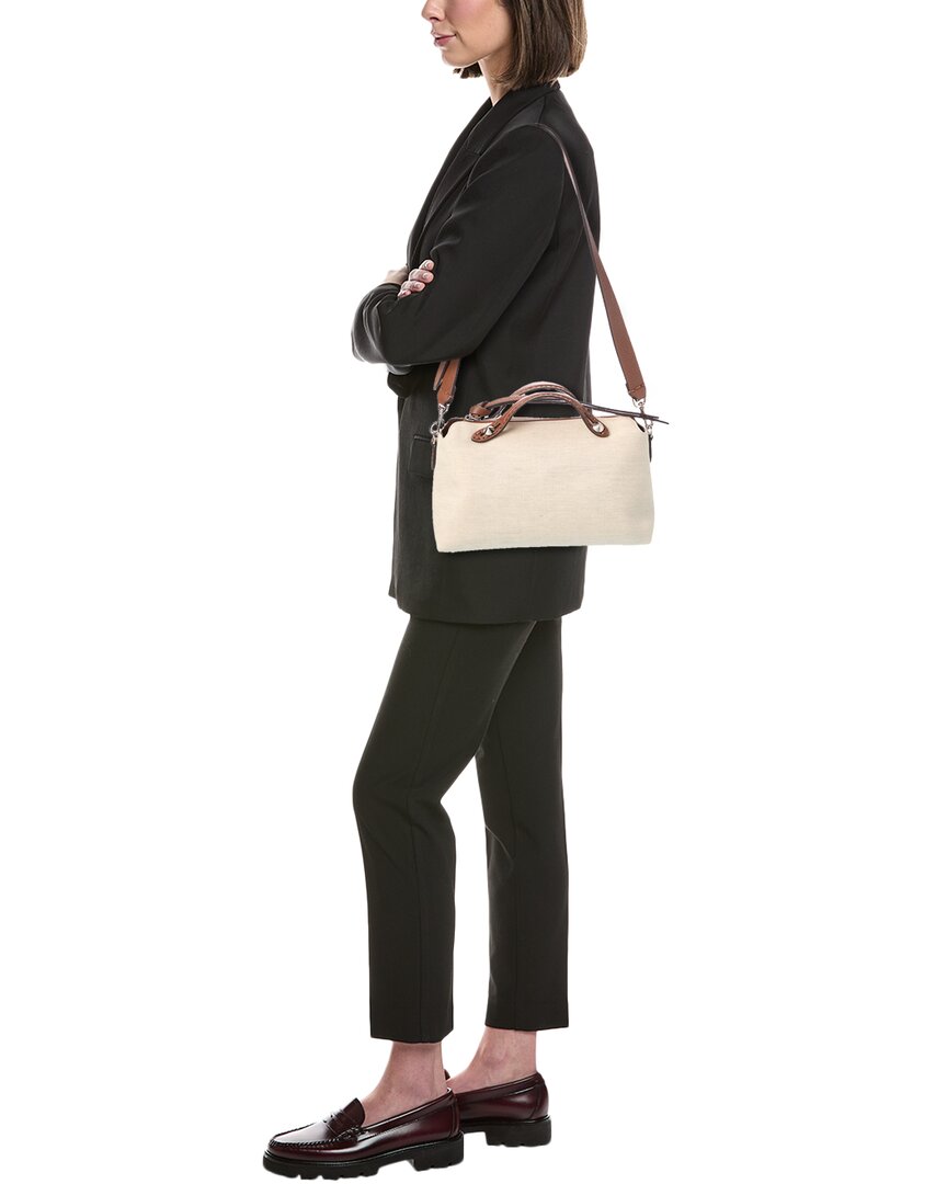 Fendi By The Way Selleria Medium Canvas & Leather Shoulder Bag