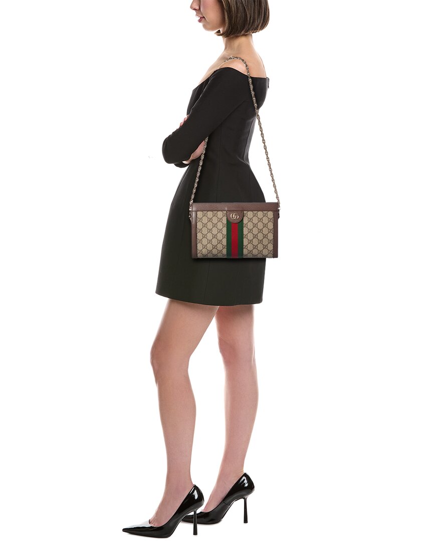 Gucci Ophidia Medium Gg Supreme Canvas & Leather Shoulder Bag
