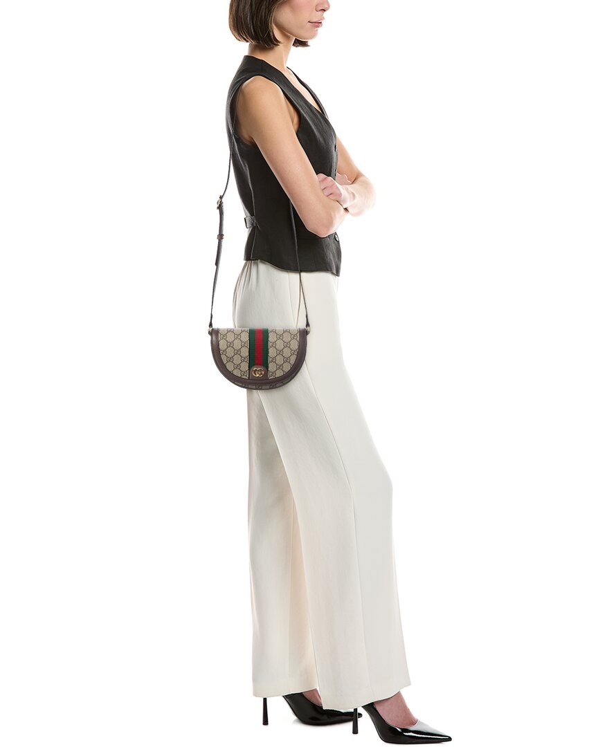 Gucci Ophidia Mini Gg Supreme Canvas & Leather Shoulder Bag
