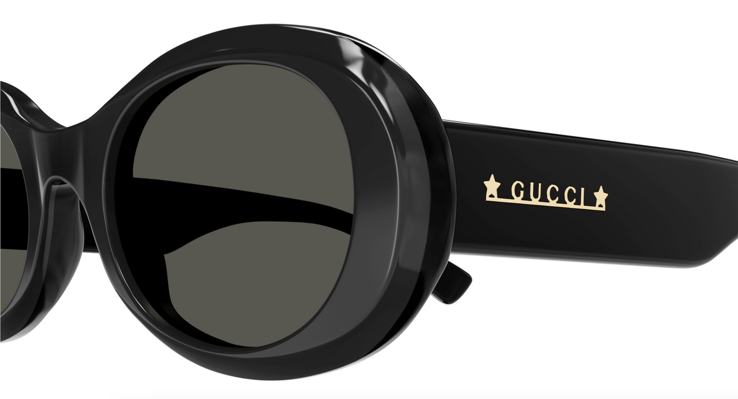 Gucci GG1587S-001 Black round Ladies Sunglasses
