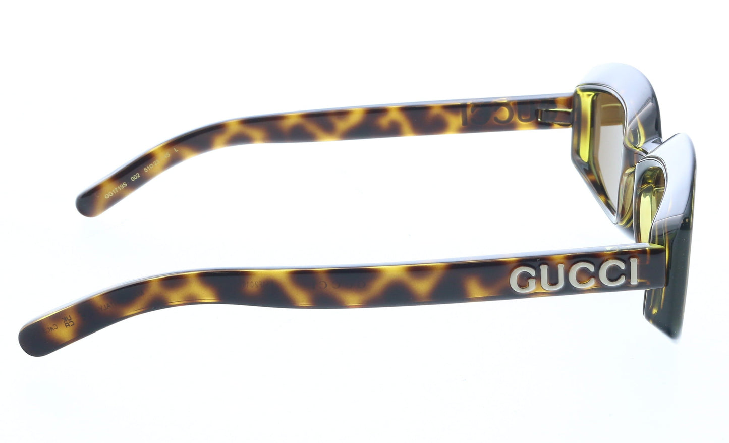Gucci GG1719S-002 Oversized Square Tortoiseshell Sunglasses
