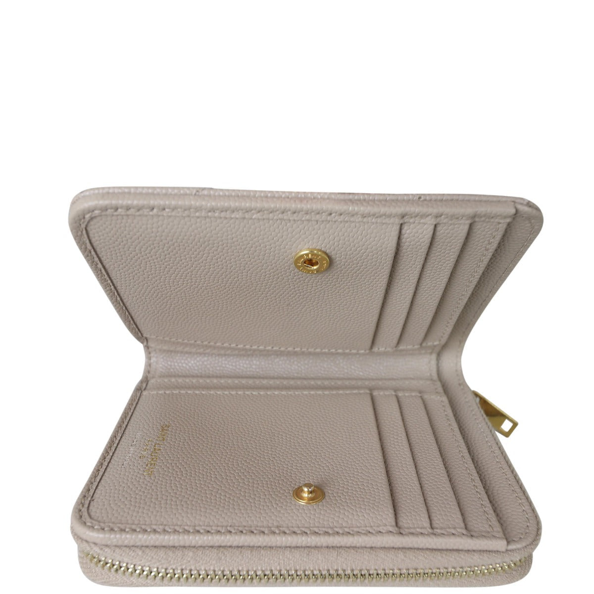 Saint Laurent Cassandre Zip Around Compact Wallet
