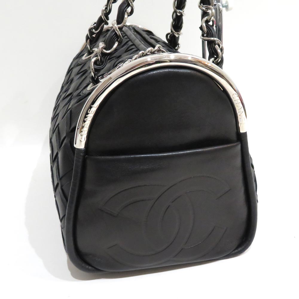Chanel Intre Leather Chain Shoulder Bag A Rank Black