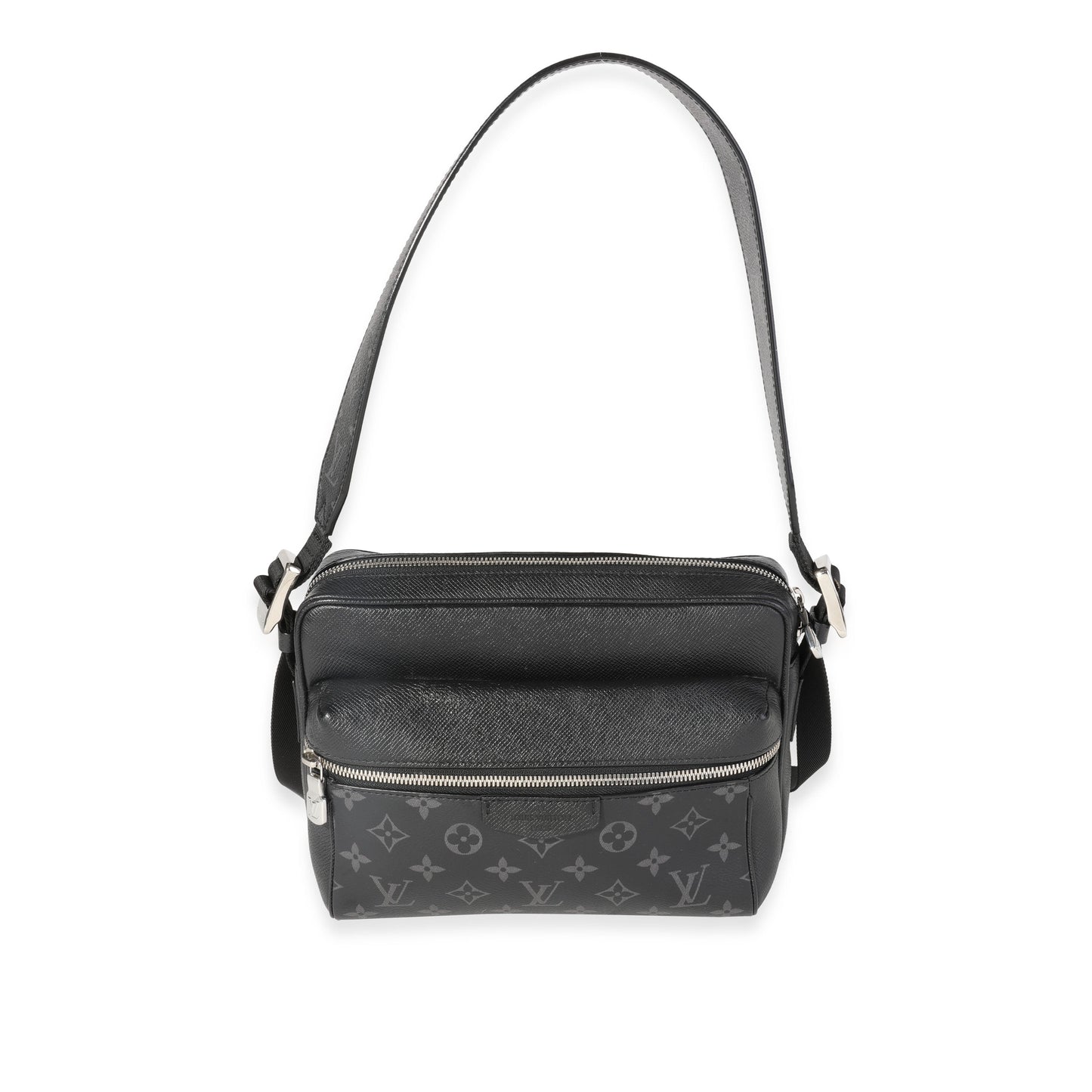 LOUIS VUITTON Black Taigarama & Monogram Eclipse Canvas Outdoor Messenger Handbag