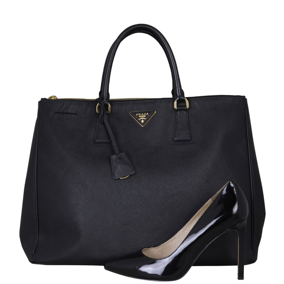 Prada Saffiano Lux Galleria Double Zip Tote Extra Large