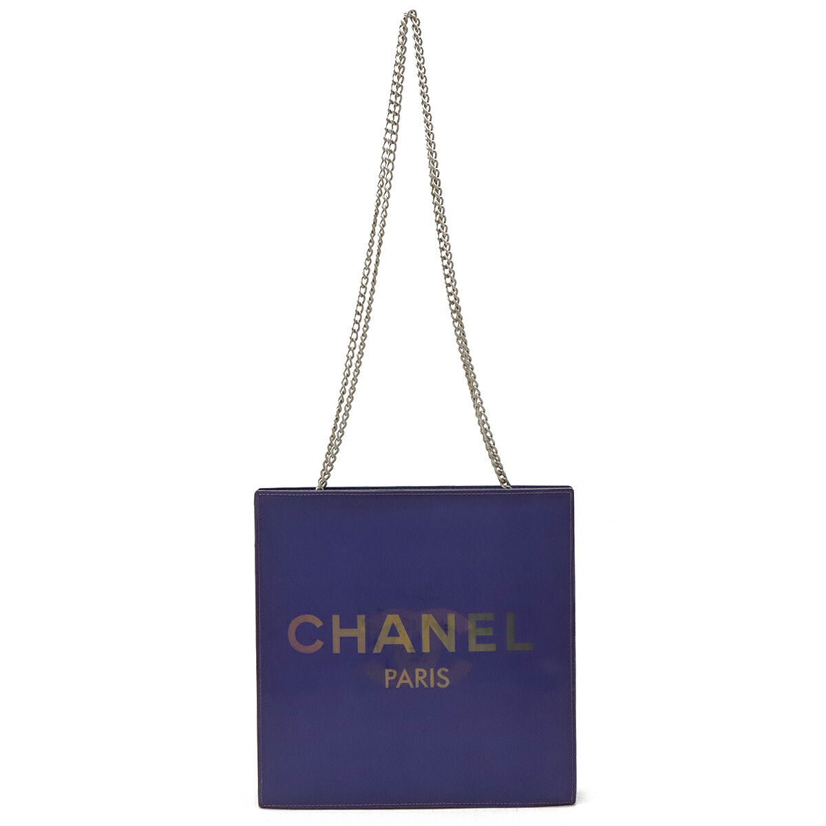 Chanel PVC Coco Mark Chain Shoulder Bag Purple