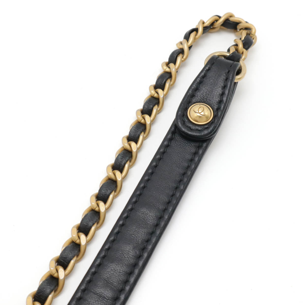 Chanel Chevron Coco Mark Top Handle 2way Chain Shoulder Bag Black Leather Classic Flap