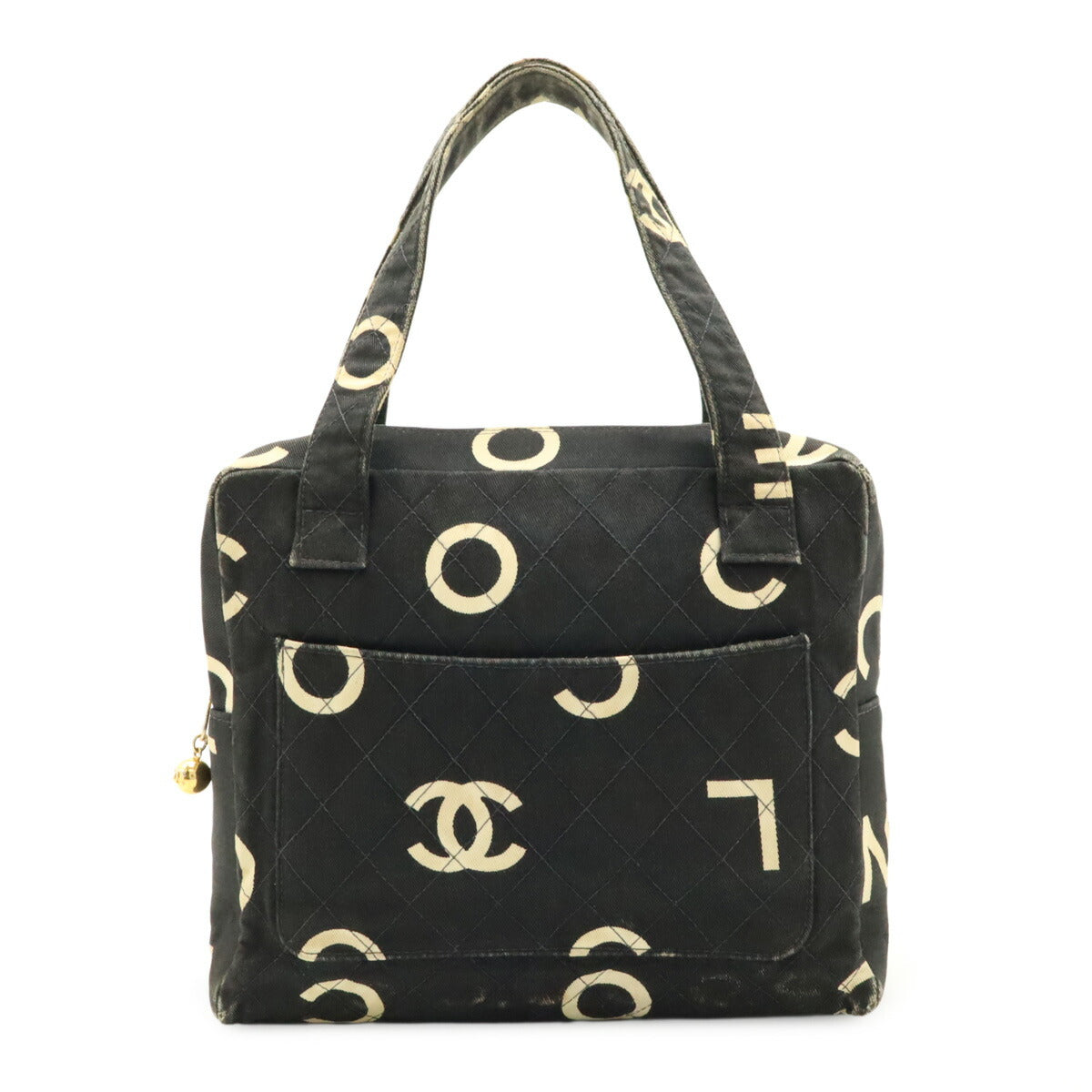 Chanel Coco Mark Canvas Tote Bag