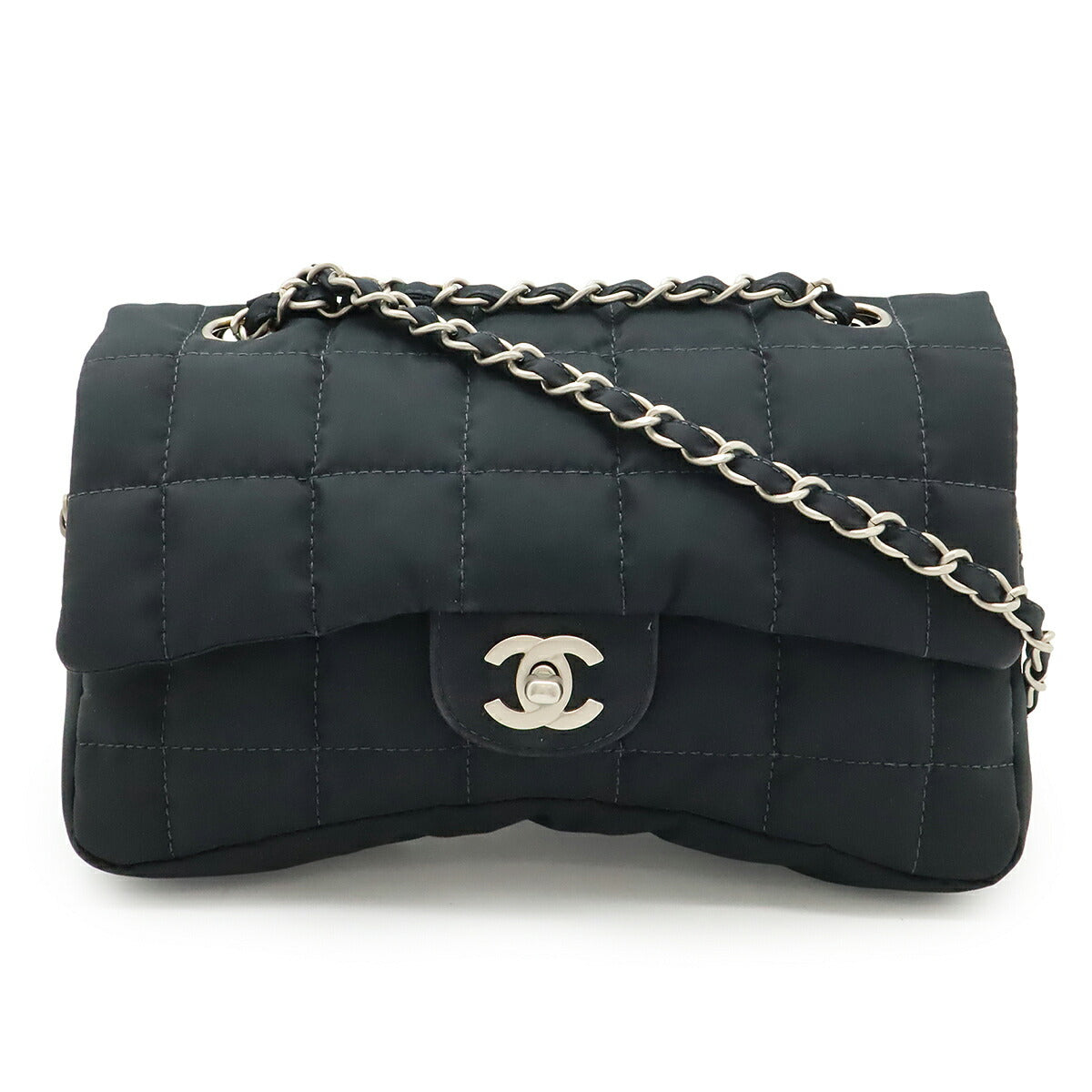 Chanel Choco Bar Nylon Shoulder Bag