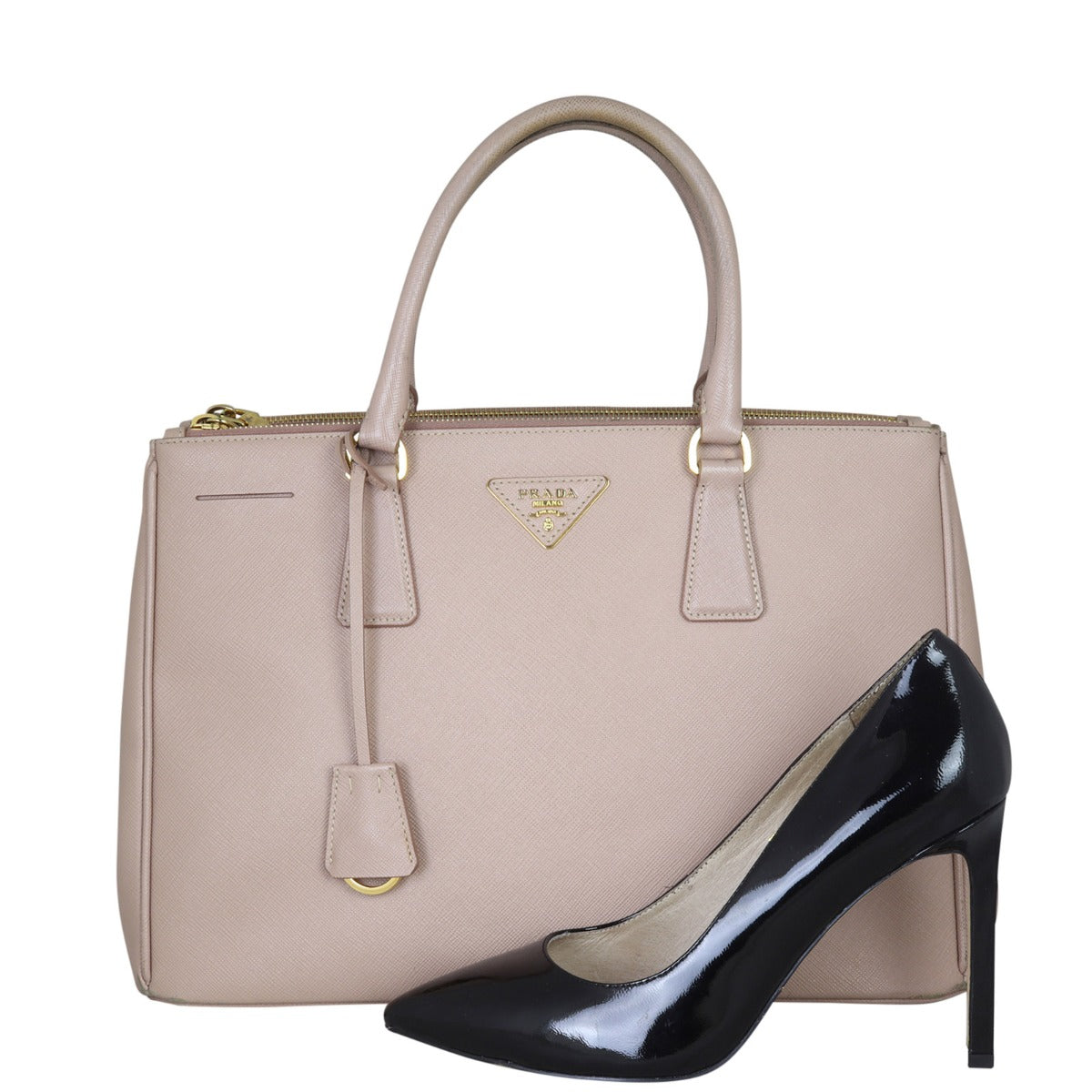 Prada Saffiano Lux Galleria Double Zip Tote Medium