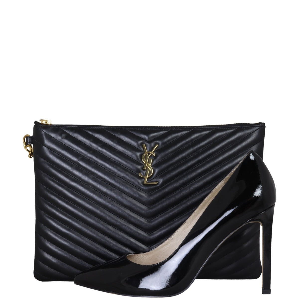 Saint Laurent Cassandre Monogram Matelasse Tablet Pouch