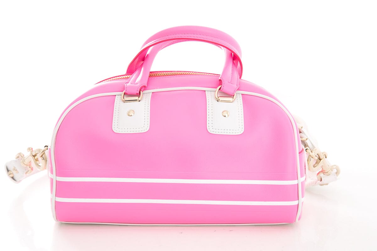 Christian Dior Hot Pink Small Vibe Zip Bowling Handbag