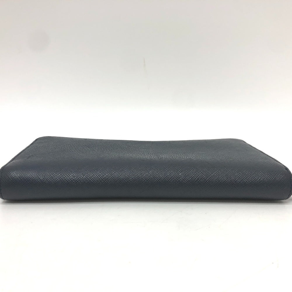 PRADA Long Wallet Purse 2ML188 Safiano leather blue logo unisex(Unisex)