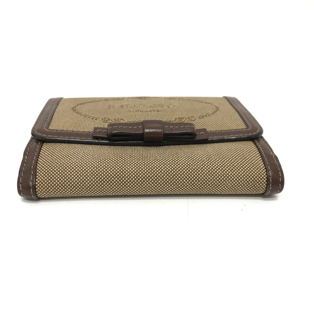 PRADA Trifold wallet 1MH523 Jacquard Brown ribbon logo Women