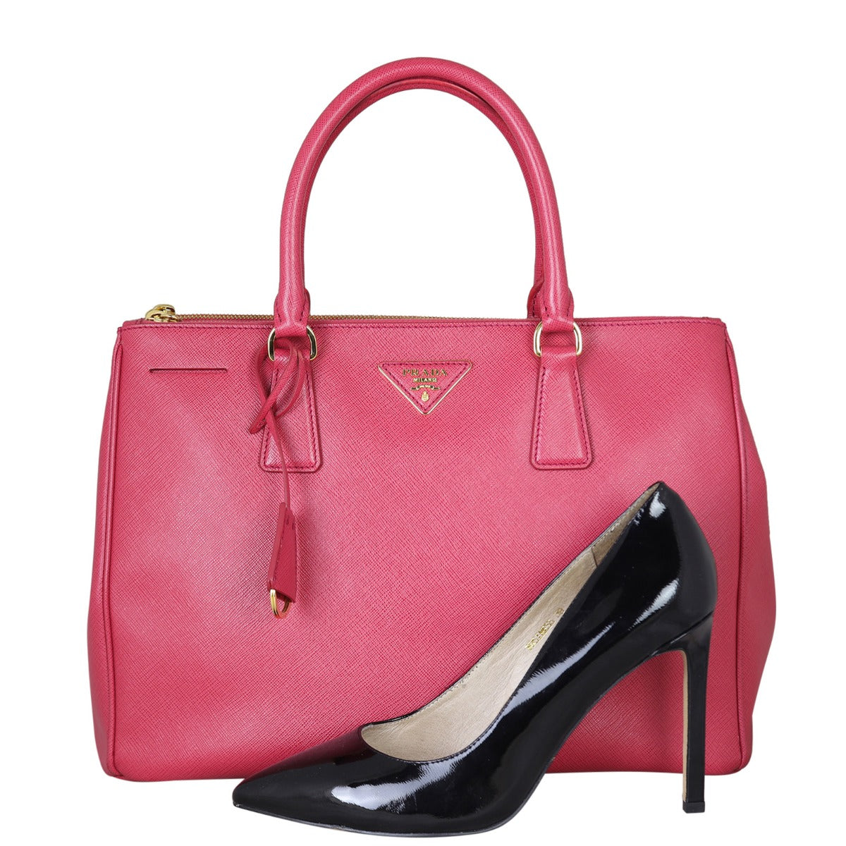 Prada Saffiano Lux Galleria Double Zip Tote Medium