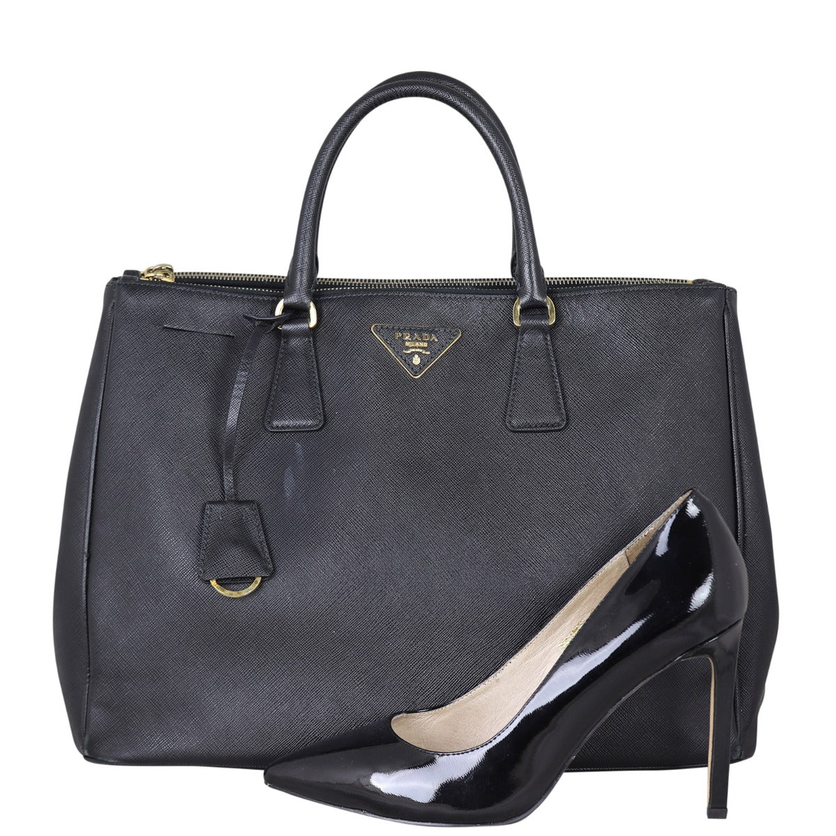 Prada Saffiano Lux Galleria Double Zip Tote Large
