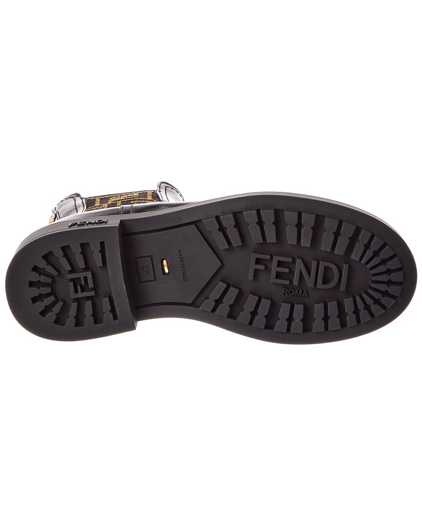 Fendi Filo Leather Biker Boot