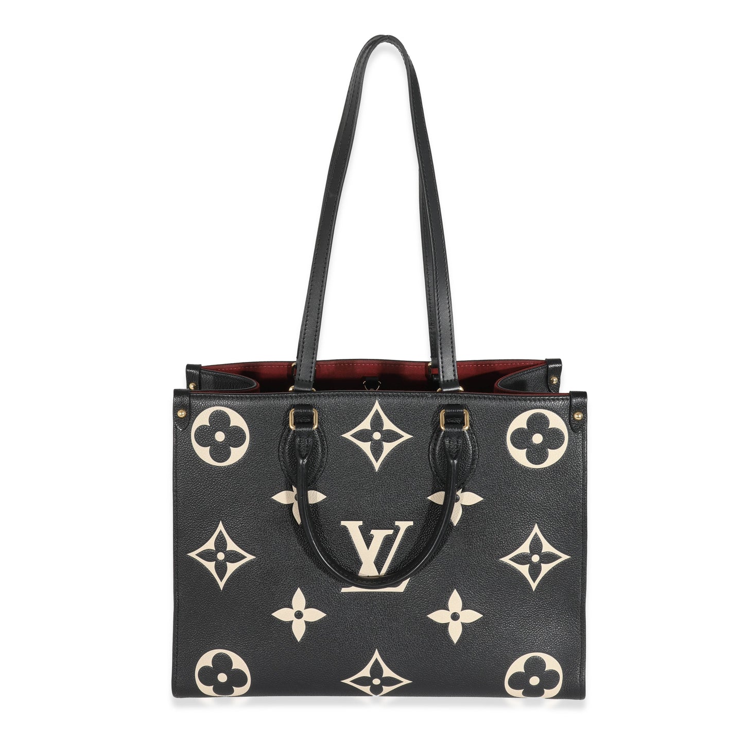 Louis Vuitton Black Beige Monogram Giant Empreinte OnTheGo MM