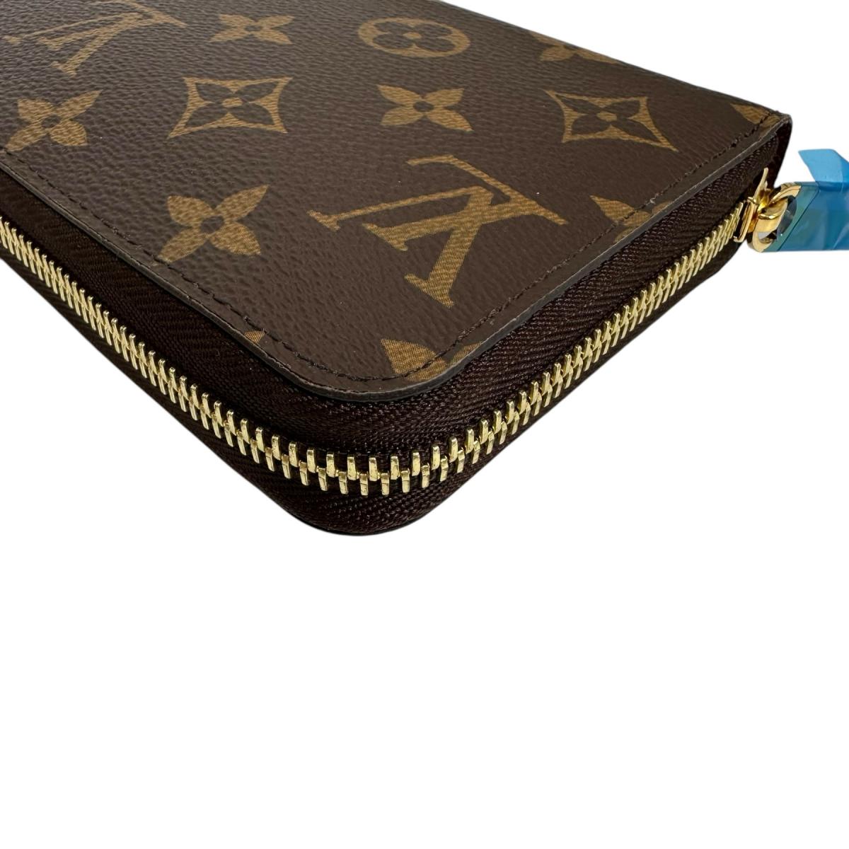 LOUIS VUITTON Long Wallet Purse M42616 Monogram canvas Brown Zip Around Monogram Zippy wallet unisex(Unisex)