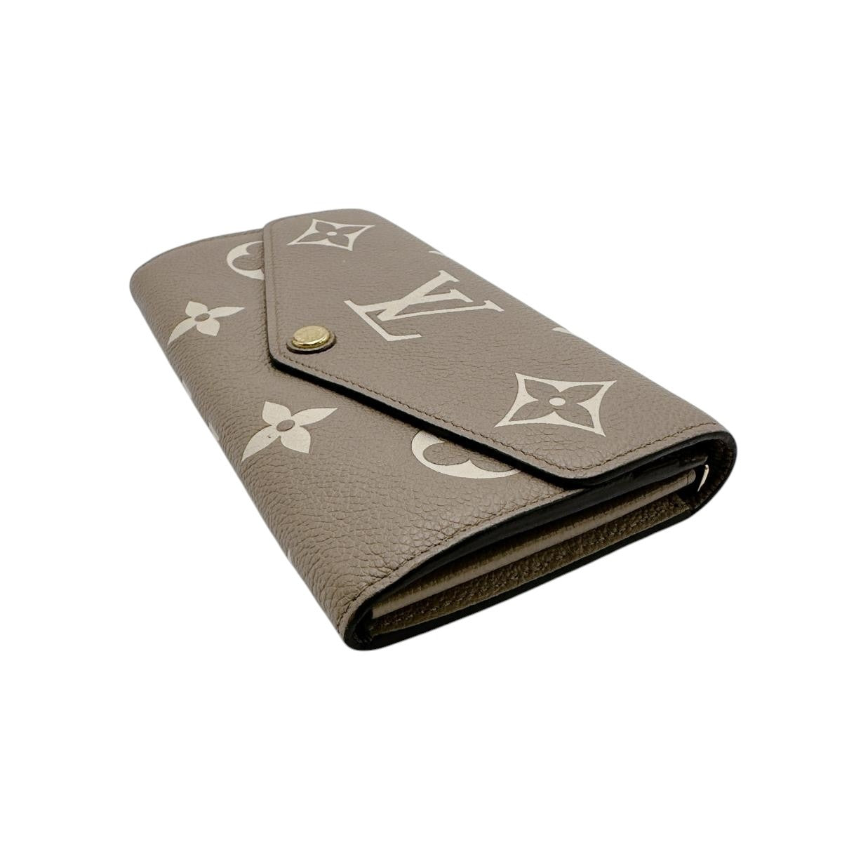 LOUIS VUITTON Long Wallet Purse M81049 Monogram Ann Platt beige Flap-type long wallet Monogram Ann Platt Portefeuille Sara Women