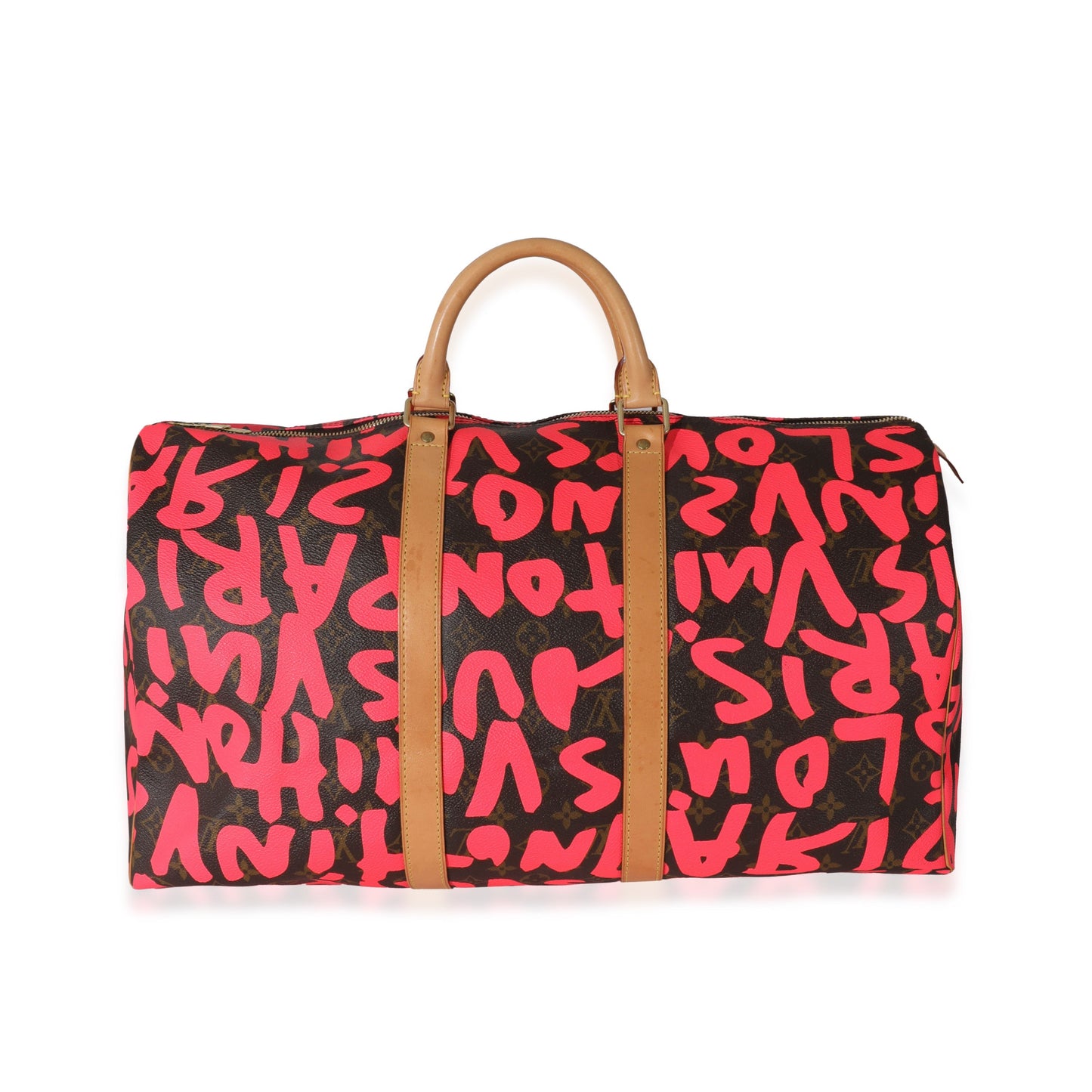 Louis Vuitton x Stephen Sprouse Pink Monogram Graffiti Keepall 50