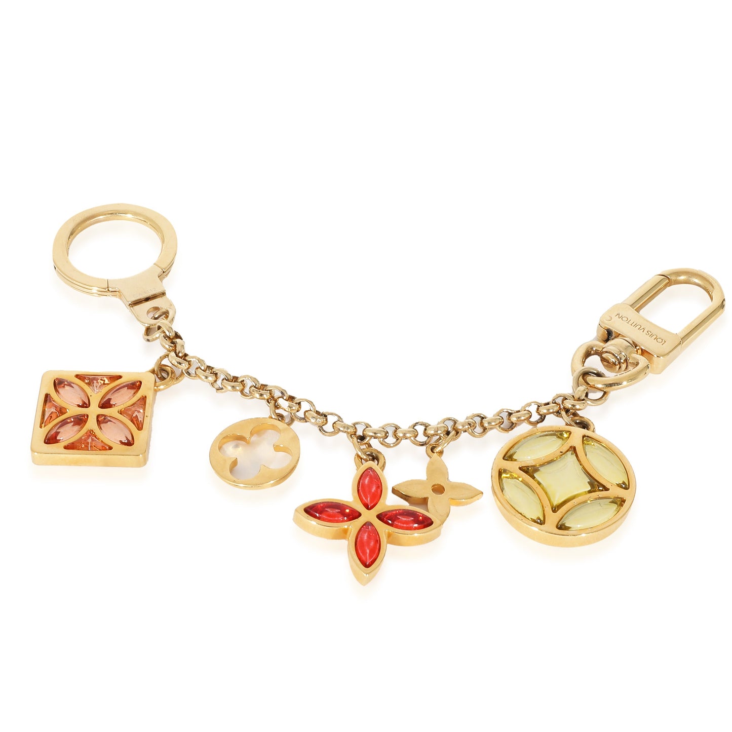Louis Vuitton Gold Metal Ice Flower Bag Charm