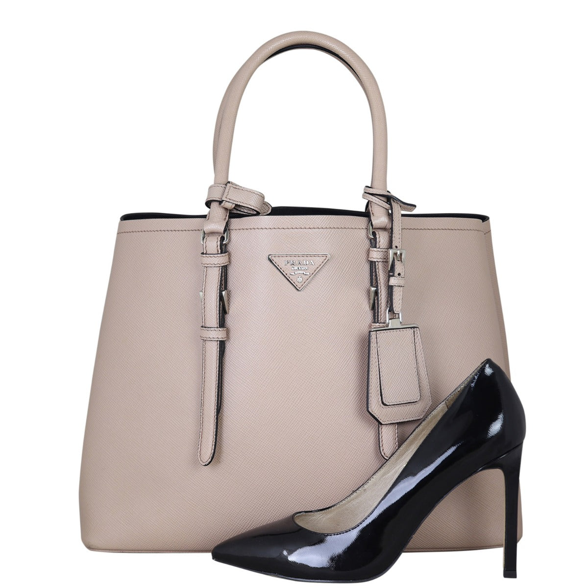 Prada Saffiano Cuir Double Bag Large
