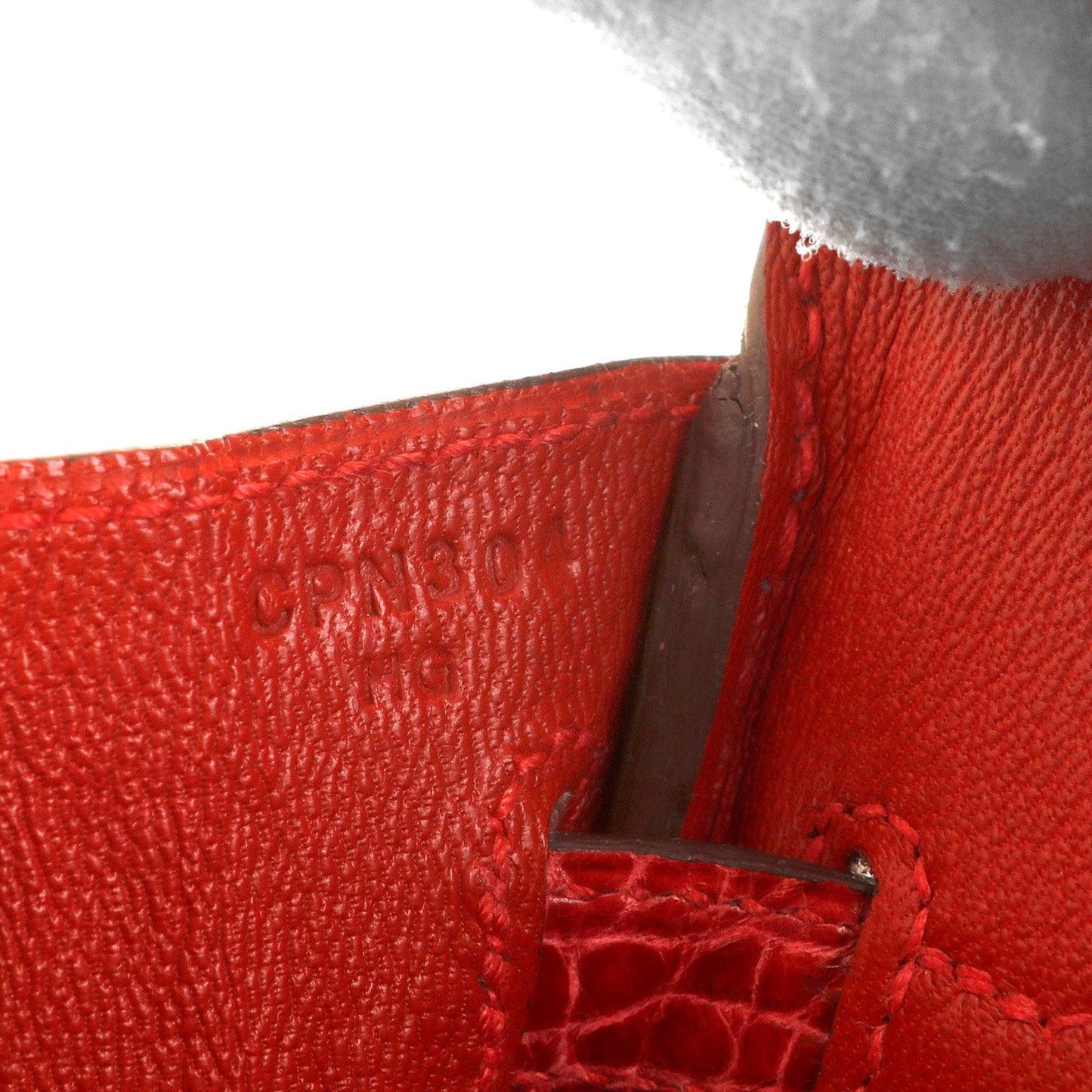 Luxury Hermes 25cm Braise Red Crocodile Birkin w/ Diamond White Gold Hardware