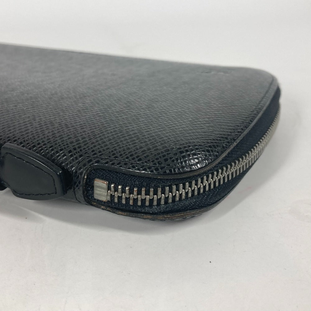 LOUIS VUITTON Long Wallet Purse M30652 Taiga Leather black Taiga Organizer Atoll mens