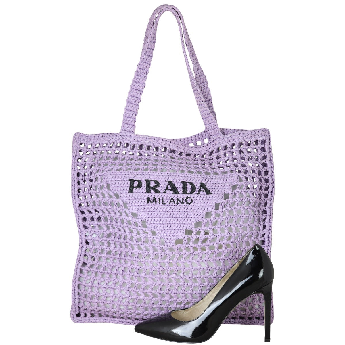Prada Raffia Tote Bag