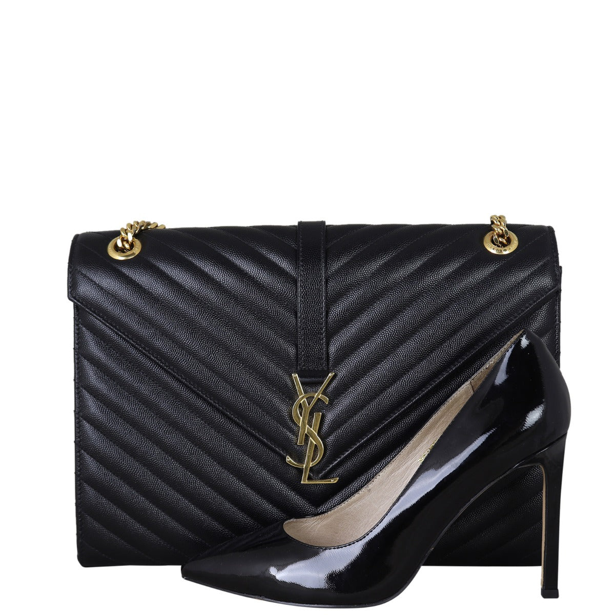 Saint Laurent Matelasse Envelope Large Bag