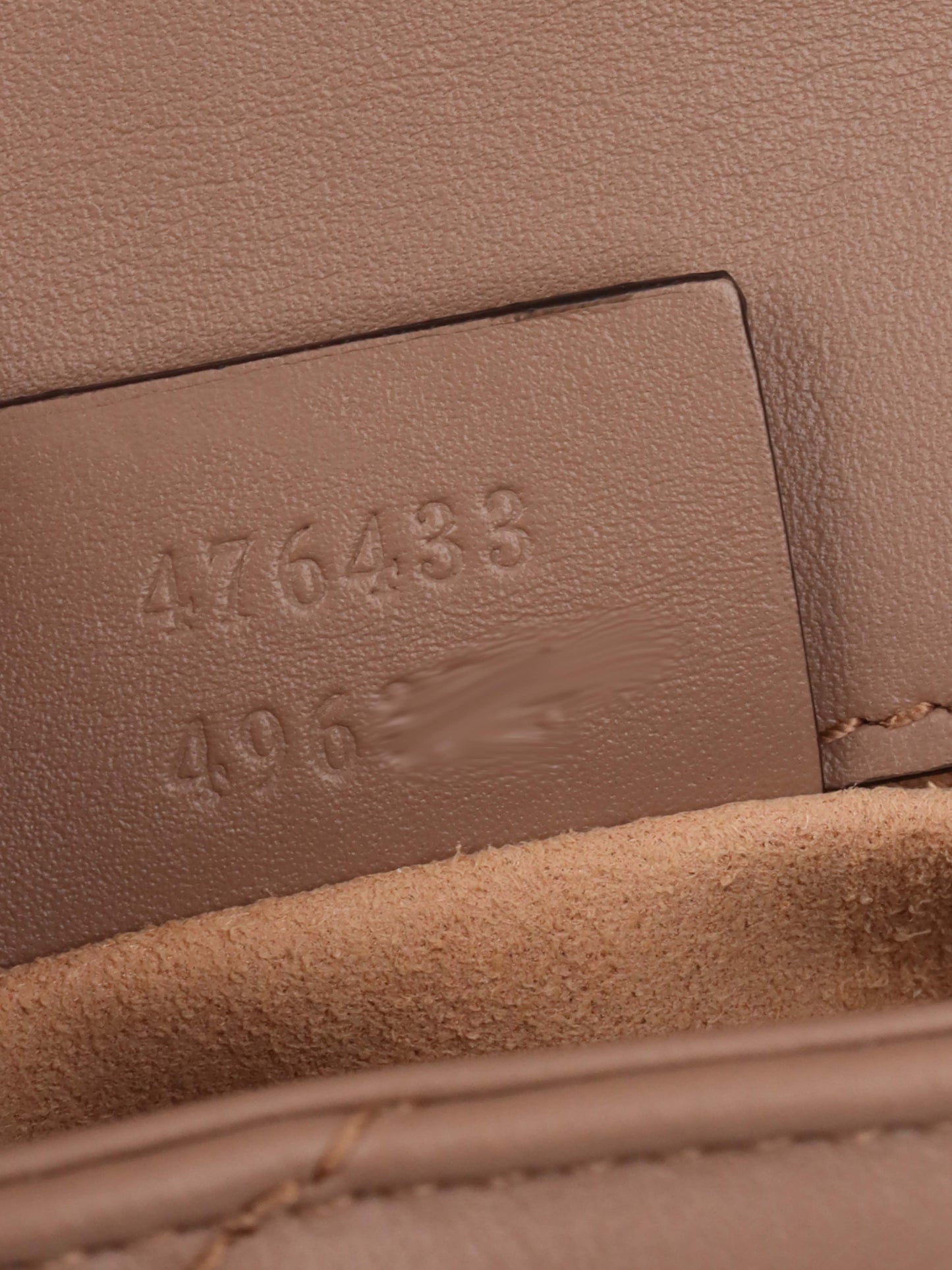 Gucci Dusty Pink Super Mini Marmont Matelasse.