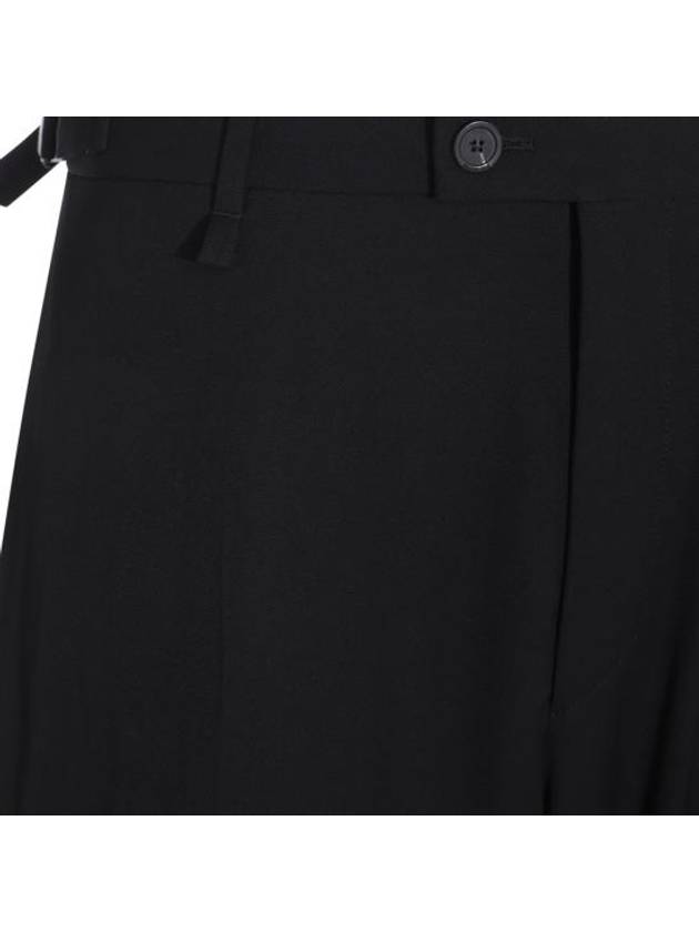Luxury Balenciaga Trending 2026 Wool Viscose Blend Straight Pants Black