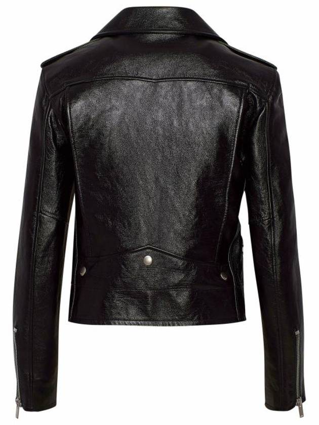 Luxury Saint Laurent Trending 2025 Classic Leather Biker Jacket Black