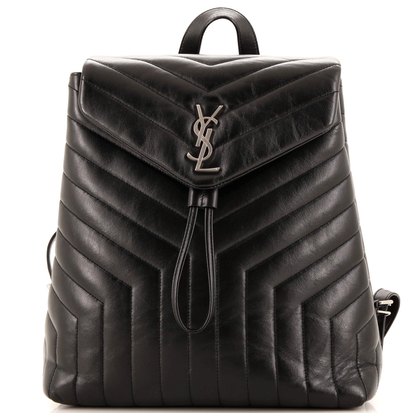 Luxury Saint Laurent Trending 2025 LouLou Backpack Matelasse Chevron Leather Medium