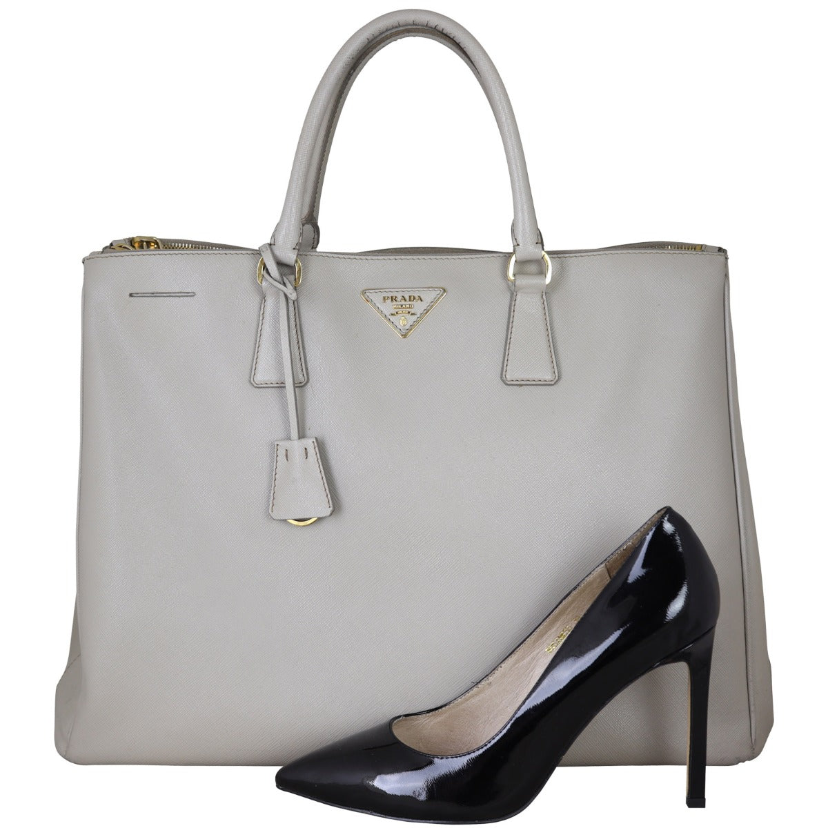 Prada Saffiano Lux Galleria Double Zip Tote Extra Large