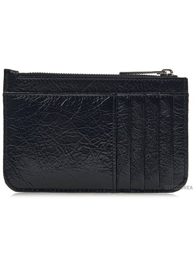 Luxury Balenciaga Trending 2026 BB Logo Zipper Card Wallet Black
