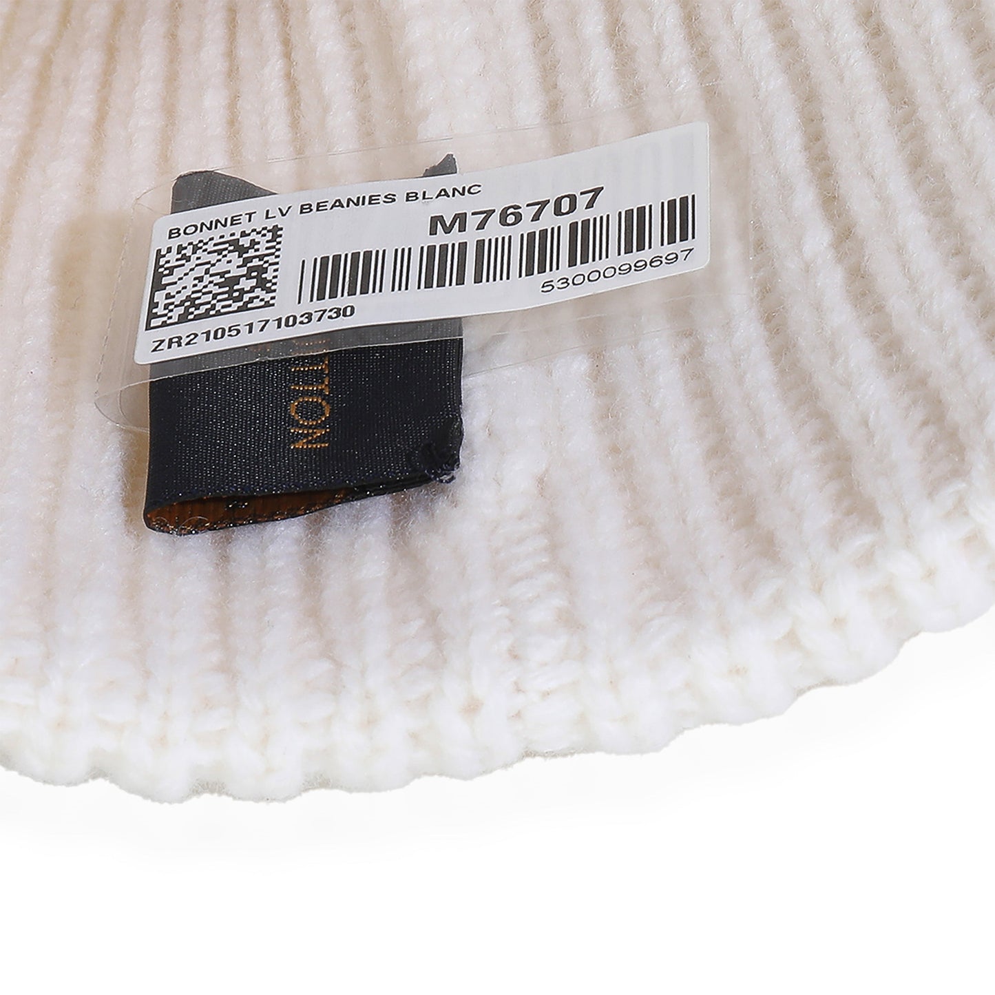 Louis Vuitton Ivory WoolInitials Monogram Beanie Hat