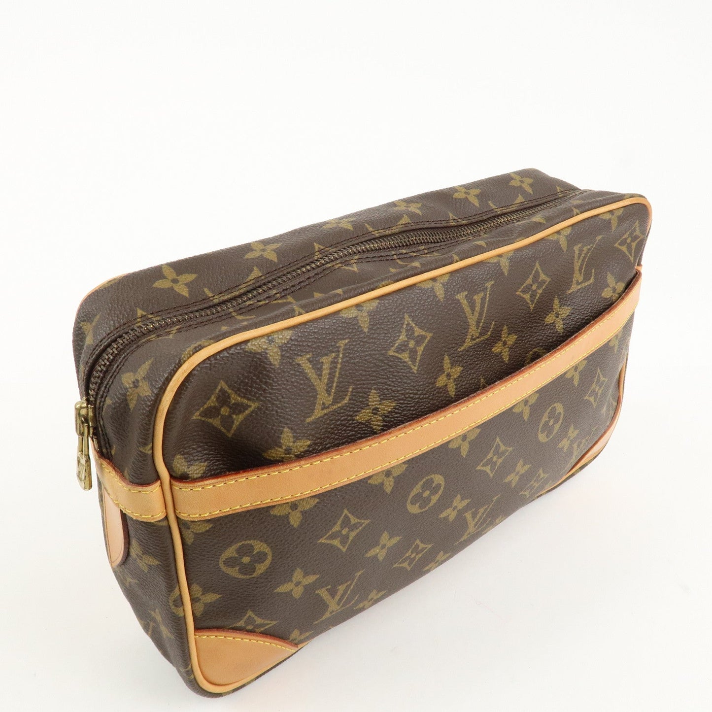 Louis Vuitton Monogram Compiegne 28 Pouch Clutch Bag Brown M51845