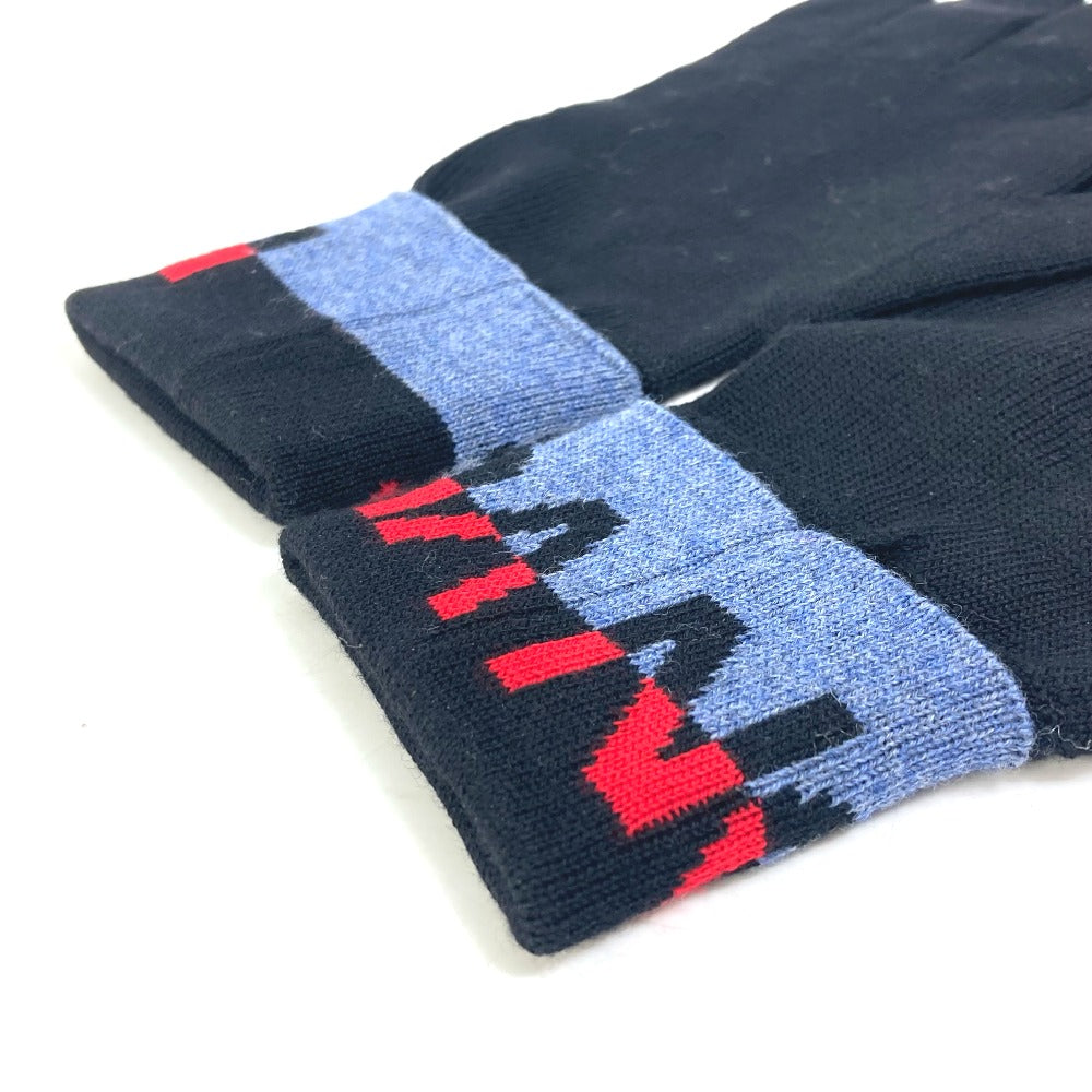 LOUIS VUITTON Glove M71248 wool black Gon LV Horizon mens