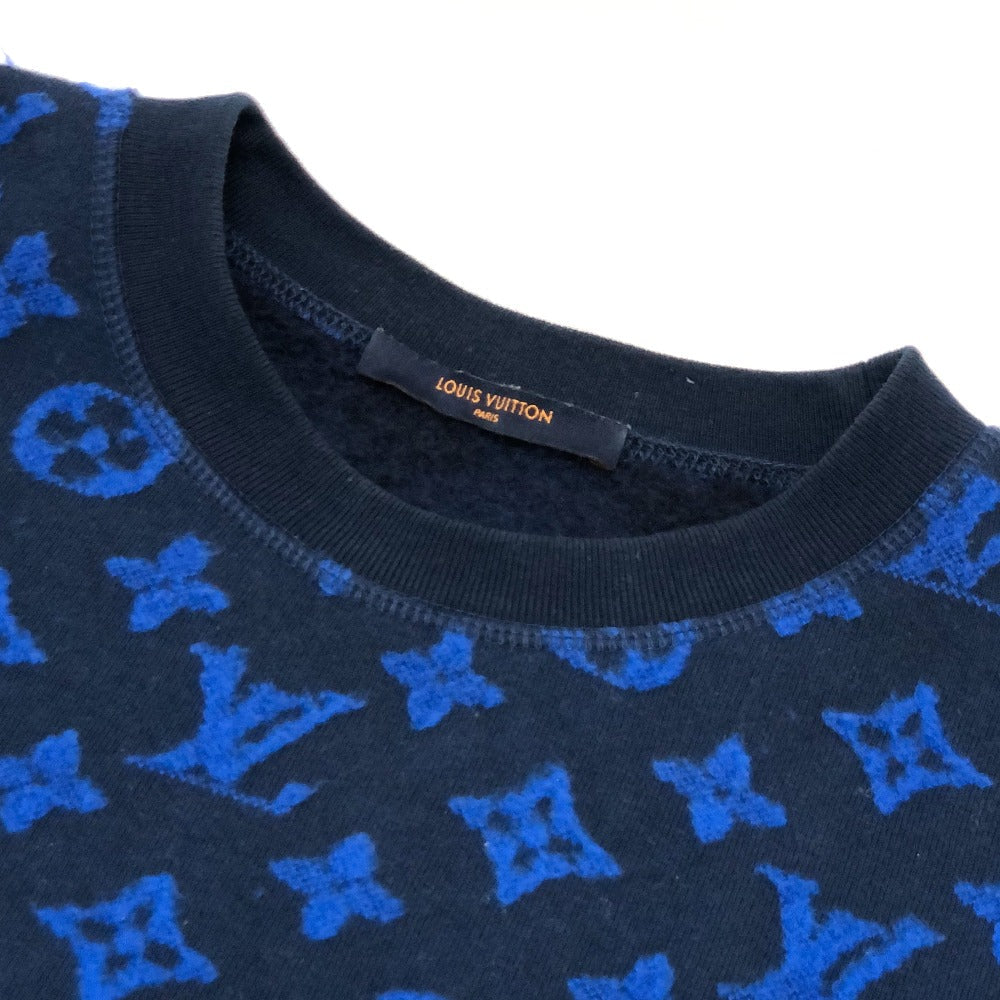 LOUIS VUITTON sweat RM192M cotton blue Full monogram jacquard mens XL