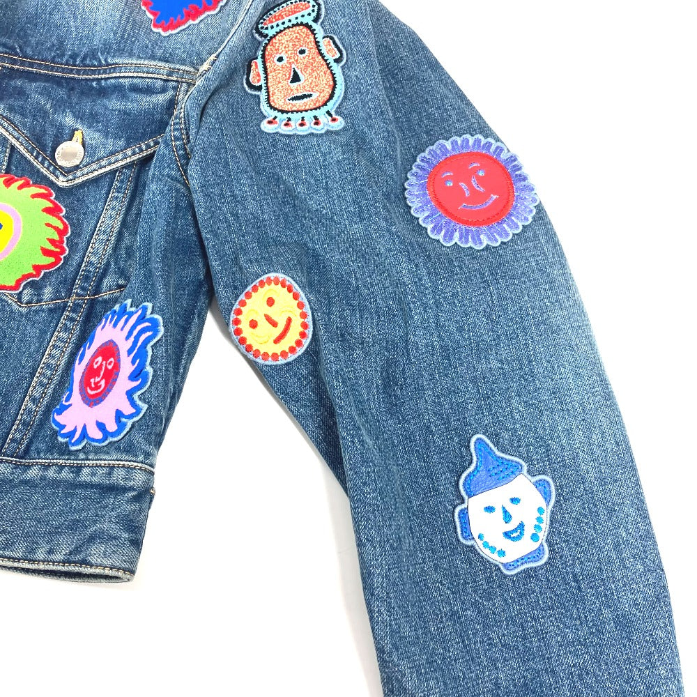 LOUIS VUITTON Jacket cotton blue Kusama Yayoi Collaboration Patch jacket Women 36