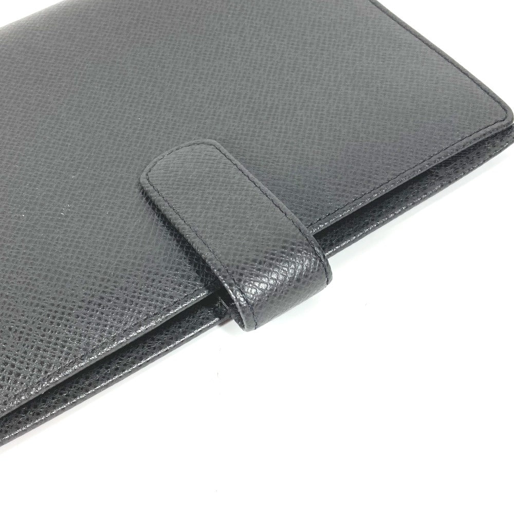 LOUIS VUITTON Notebook cover R20222 Taiga Leather black Taiga Agenda MM mens