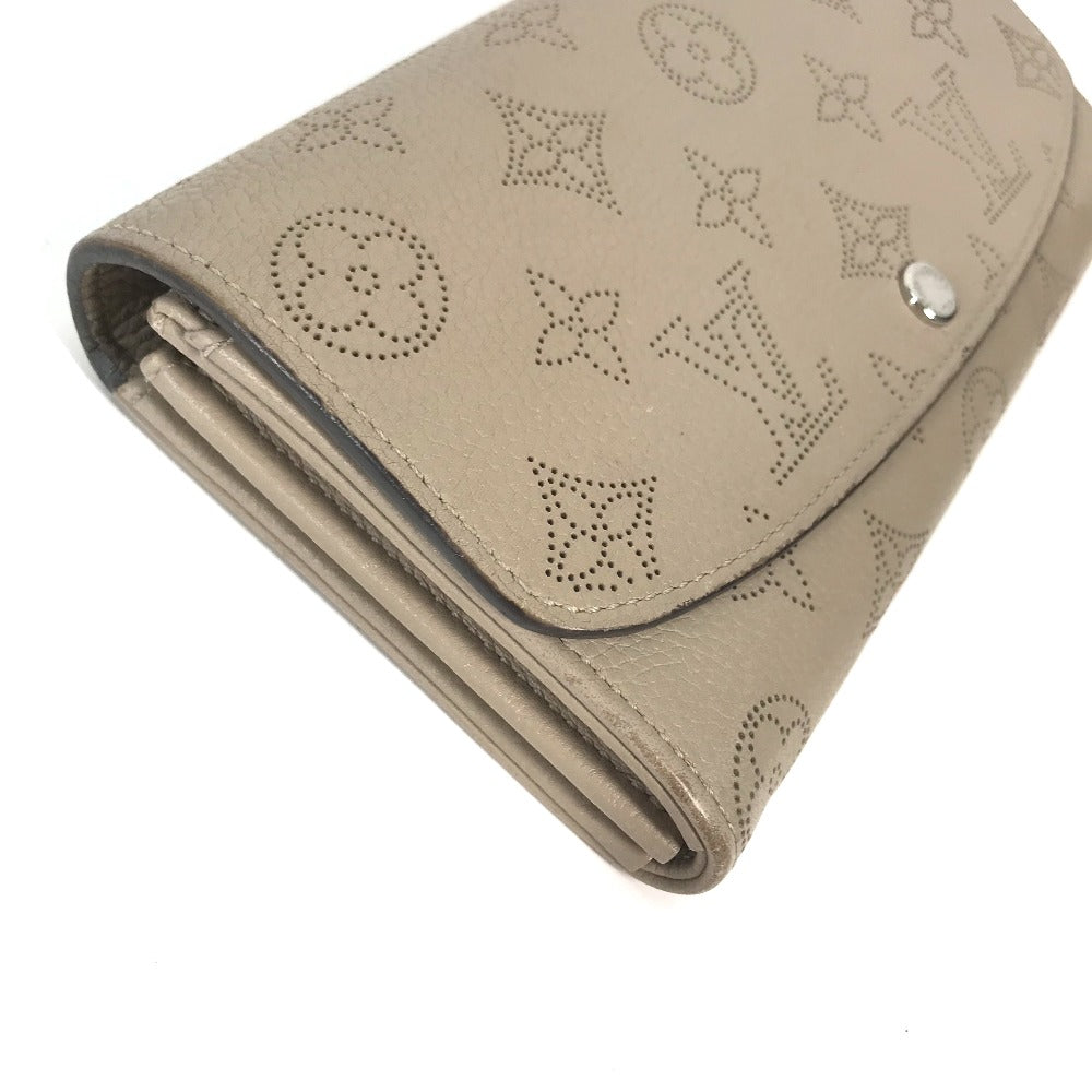 LOUIS VUITTON Long Wallet Purse M60144 Mahina leather beige Monogram Mahina Portefeuille Iris Women