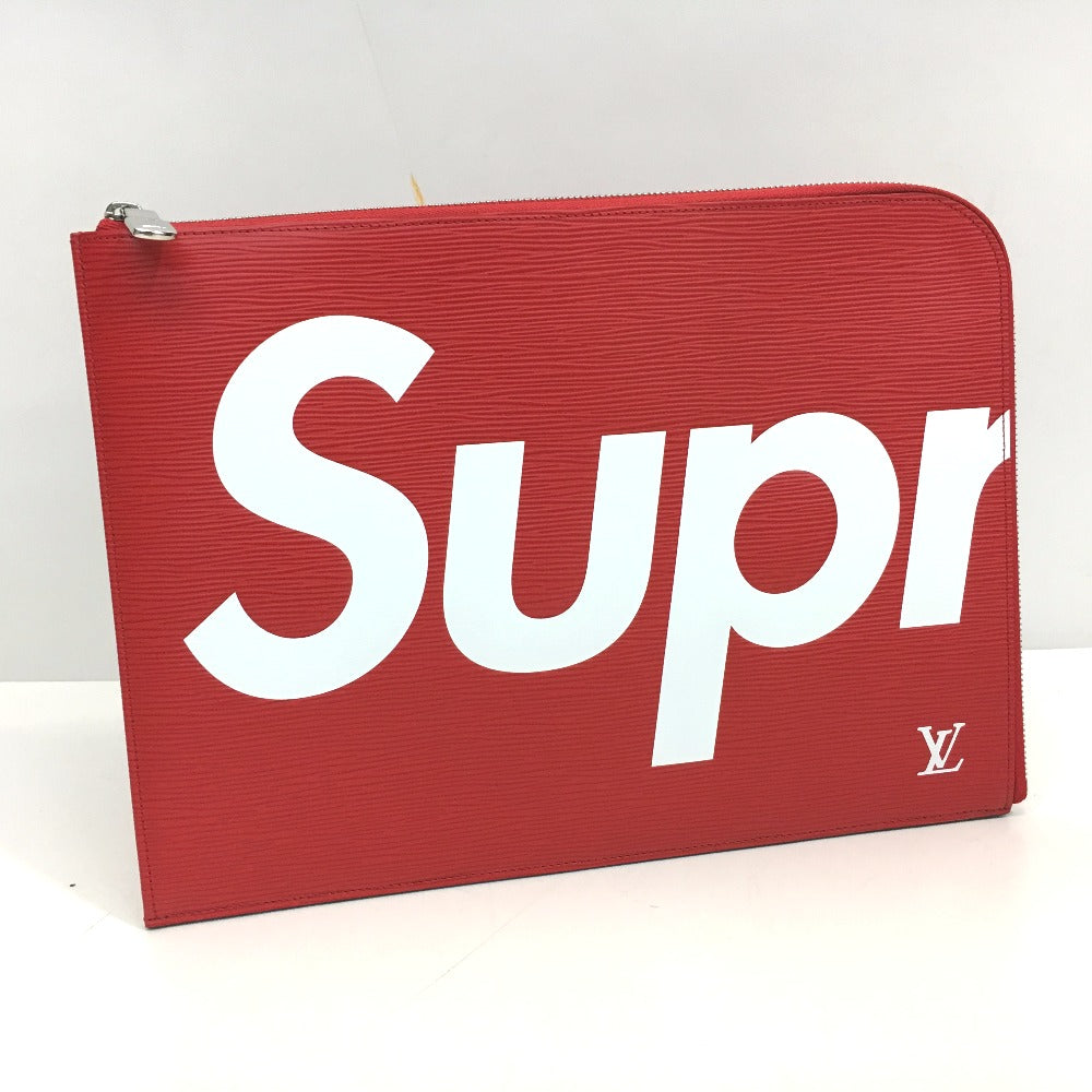 LOUIS VUITTON Clutch bag M67722 Epi Leather Red Louis Vuitton x Supreme Epi Pochette Joule GM unisex(Unisex) Used